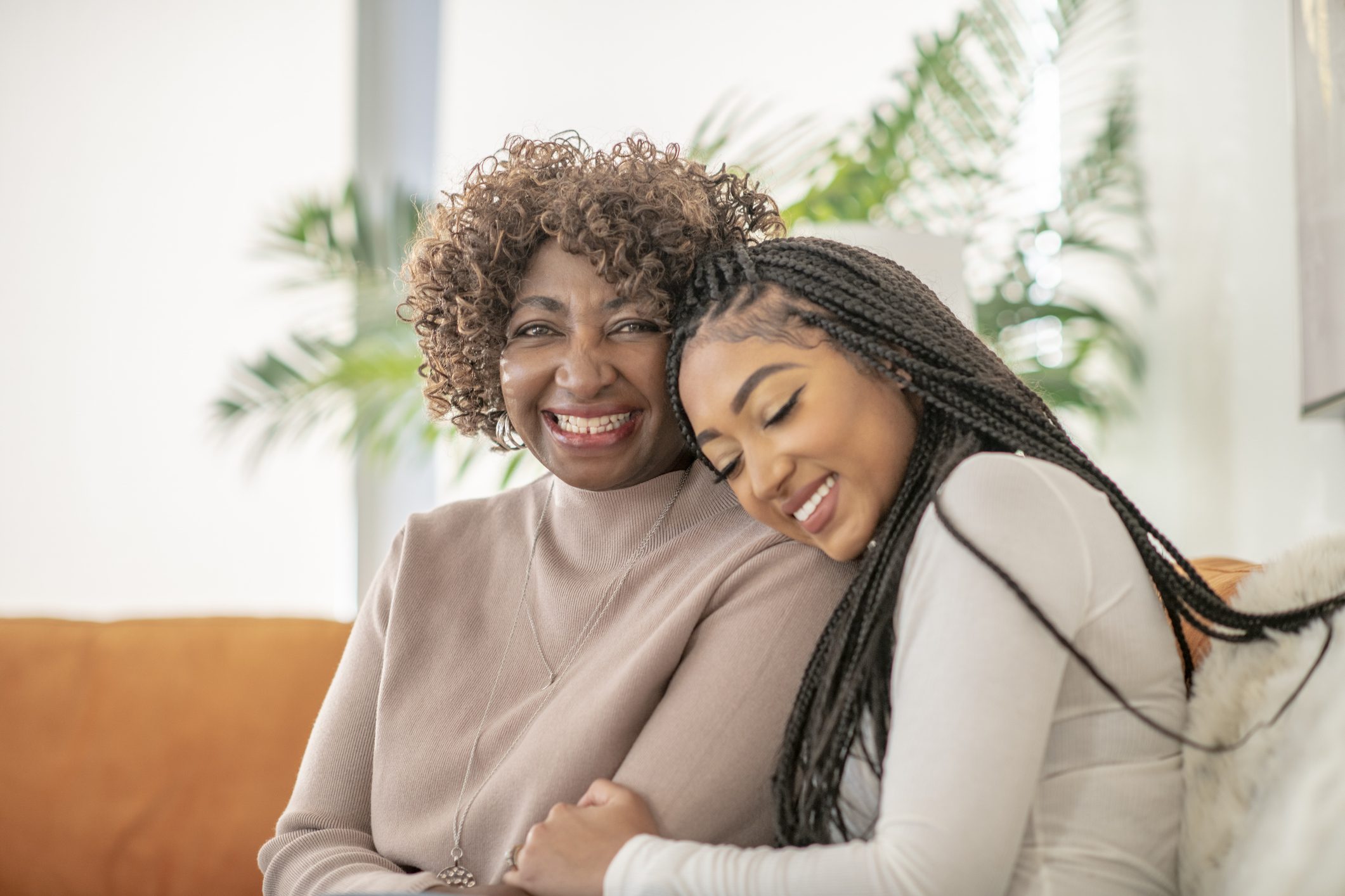 two women hugging
